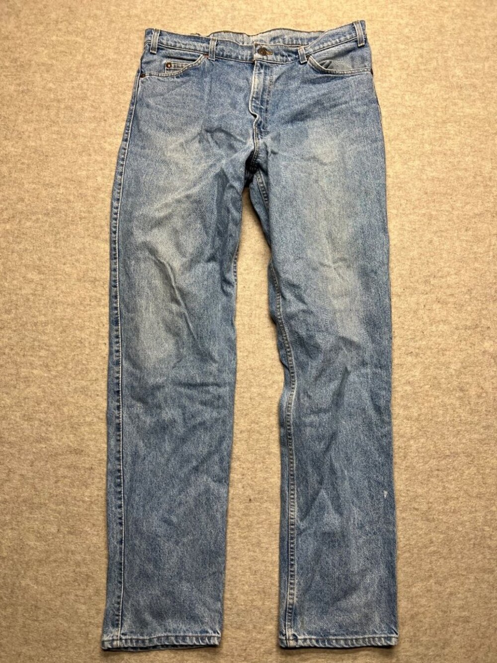 Vintage Levi's 540 Distressed Medium Wash Relaxed Fit Denim Jeans Orange Tab 38